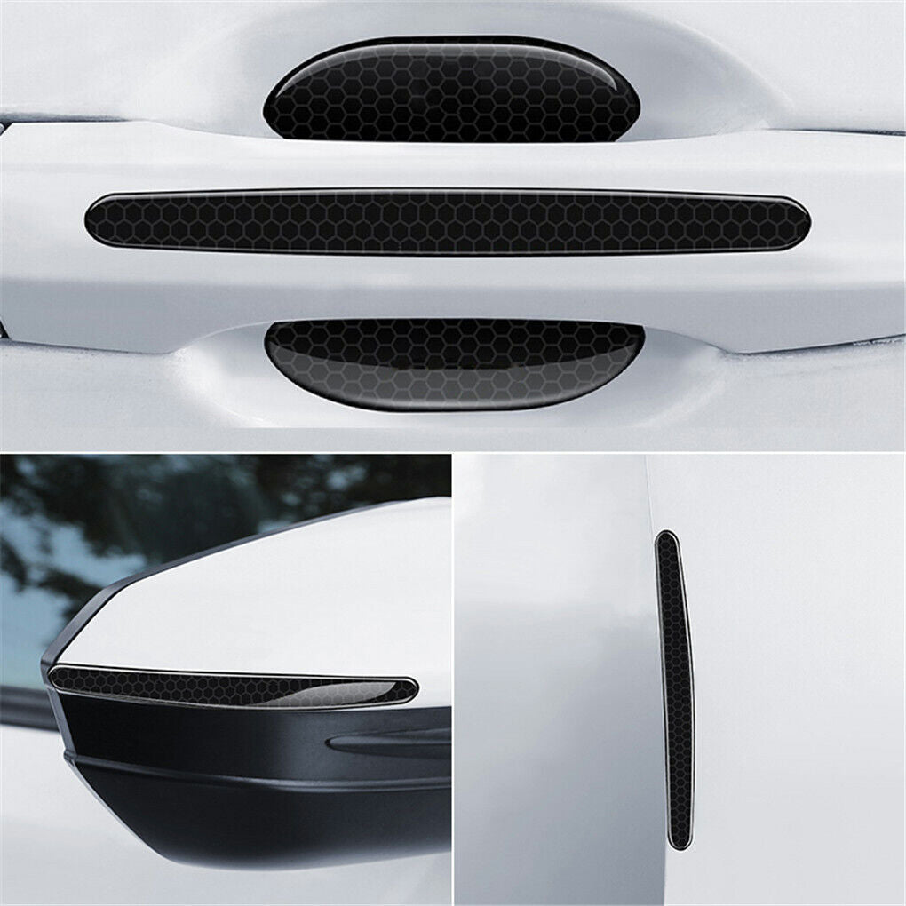 FIN 8PCS Universal Car Door Handle Cup Protector Anti-Scratches Cover Guard Film