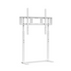 White Adjustable Free Standing TV Stand with Cable Management for TVs Size 32-100inch