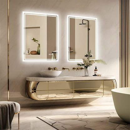 LED Anti-Fog Wall-Mounted Bathroom Mirror