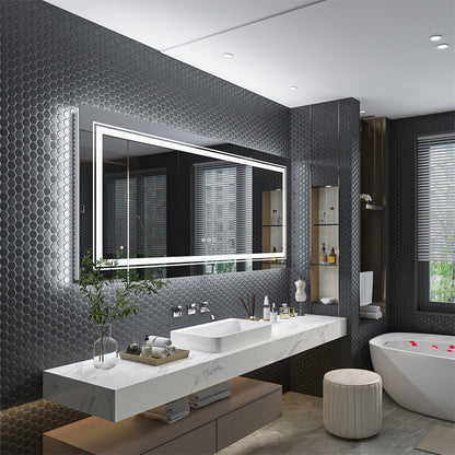 Fin 1200X800Mm Led Front Backlit Bathroom Mirror Fogless Anti-Aging Premium Hd Glass
