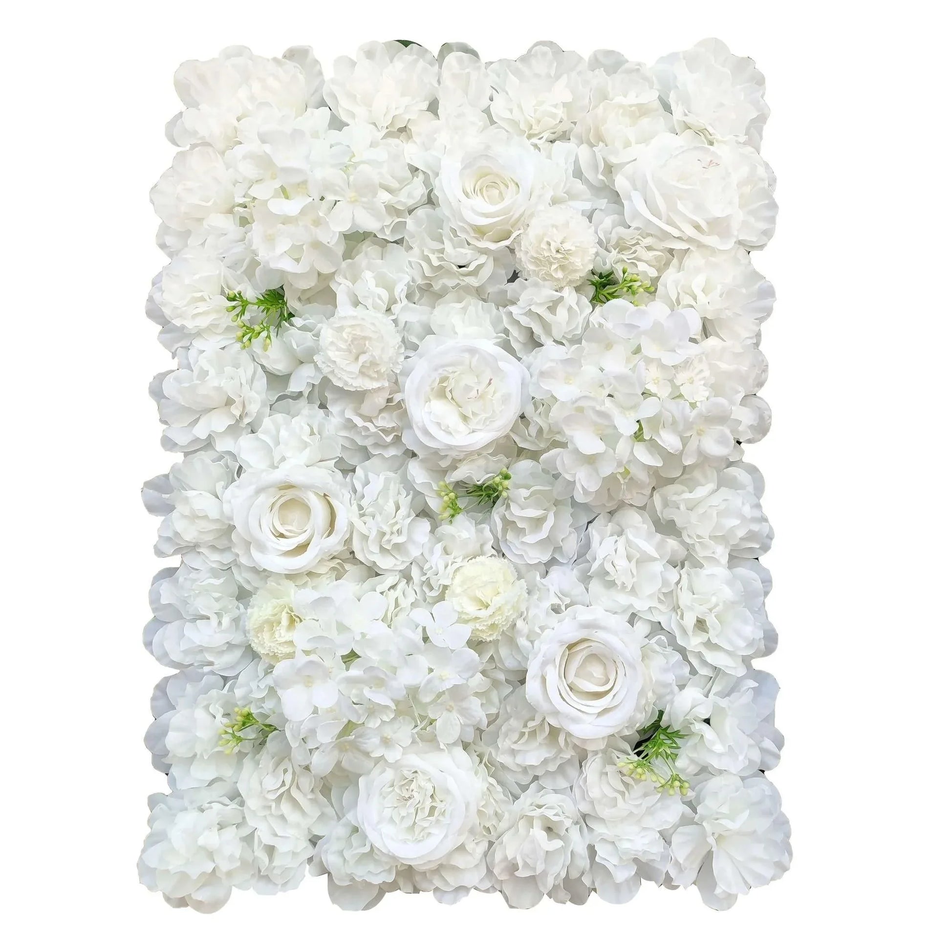 Artificial Flower Wall Backdrop Panel 40cm X 60cm Mixed Whites - Mekamart Australia