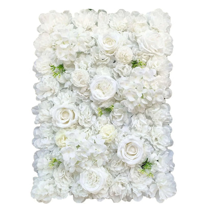 Artificial Flower Wall Backdrop Panel 40cm X 60cm Mixed Whites - Mekamart Australia