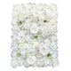 Artificial Flower Wall Backdrop Panel 40cm X 60cm Mixed Whites - Mekamart Australia