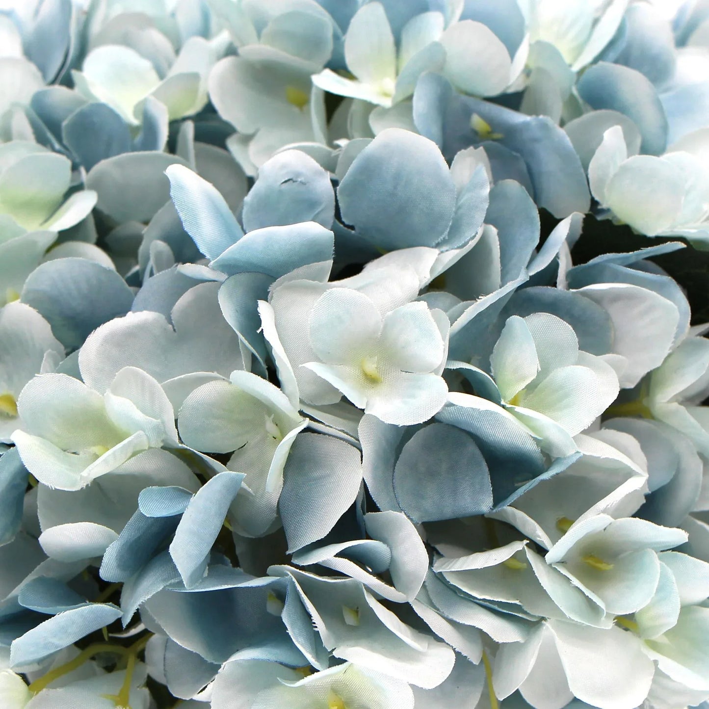 Premium Faux Hydrangea With Glass Vase (Artificial Flowering Blue Hydrangea) 23cm - Mekamart Australia