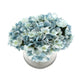 Premium Faux Hydrangea With Glass Vase (Artificial Flowering Blue Hydrangea) 23cm - Mekamart Australia