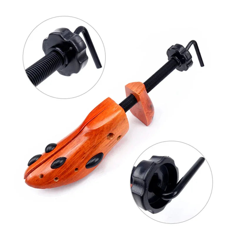 1 PCS Brown Adjustable Wooden Shoe Stretcher for Women, Small Size (EUR 34-38) - Mekamart Australia