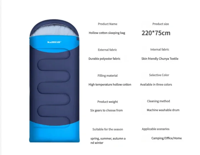 KAIROAD Mummy Sleeping Bag - 3 Season Warm & Cold Weather, Waterproof, Lightweight for Adults, Camping, Hiking, Backpacking (with Compression Sack) - Mekamart Australia