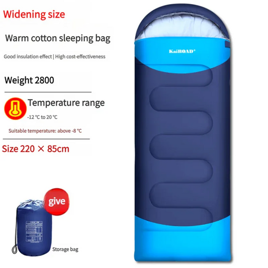 Sleeping Bag - Lightweight for Adults, Camping, Hiking, Backpacking (With accessories + eye mask + earbuds + square pillow) - Mekamart Australia