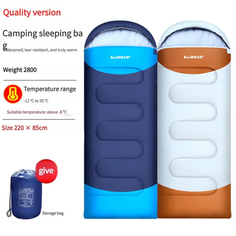 Sleeping Bag - Lightweight for Adults, Camping, Hiking, Backpacking (With accessories + eye mask + earbuds + square pillow) - Mekamart Australia