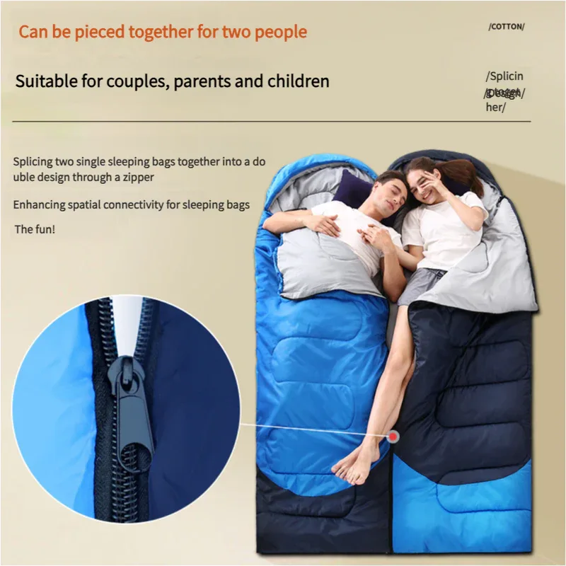 Sleeping Bag - Lightweight for Adults, Camping, Hiking, Backpacking (With accessories + eye mask + earbuds + square pillow) - Mekamart Australia