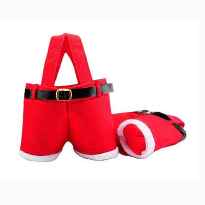 6pcs Small one Christmas Decoration Supplies, Christmas Pants, Gift Bags, Small Pants Candy Bags, Tote Bags, Wine Bottle Sets, Coke Bags - Mekamart Australia