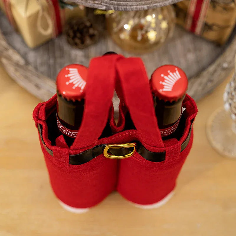 6pcs Small one Christmas Decoration Supplies, Christmas Pants, Gift Bags, Small Pants Candy Bags, Tote Bags, Wine Bottle Sets, Coke Bags - Mekamart Australia