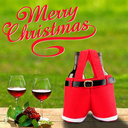 6pcs Small one Christmas Decoration Supplies, Christmas Pants, Gift Bags, Small Pants Candy Bags, Tote Bags, Wine Bottle Sets, Coke Bags - Mekamart Australia