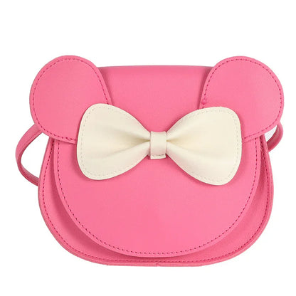 Adorable Bow Bear Crossbody Bag for Kids - Rose Red Shoulder Bag 18*17*8cm - Mekamart Australia