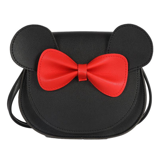 Adorable Bow Bear Crossbody Bag for Kids - Black Small Shoulder Bag 13*13*5cm - Mekamart Australia