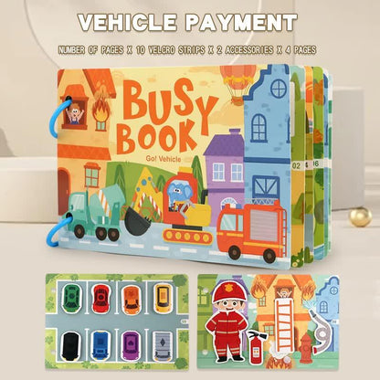 Themed Busy Book Set - Educational Activity Books for Preschool Learning (Farm, Vehicles, Dinosaurs, Ocean, and Forest,5 books in total) - Mekamart Australia