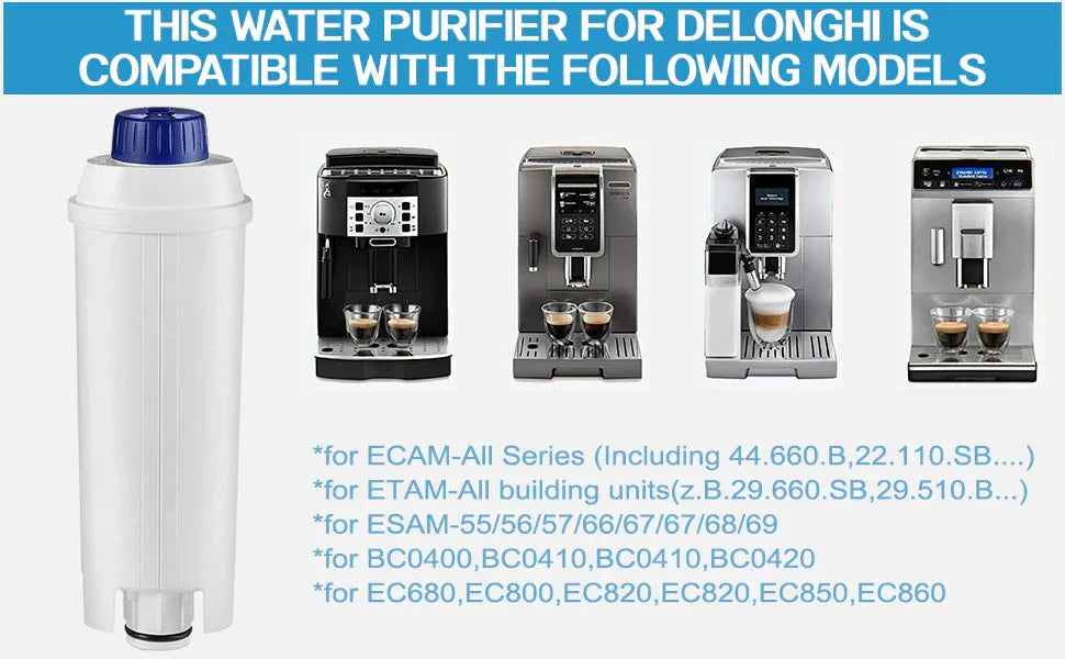 2pcs pack DeLonghi DLSC002 Carbon Filter – Replacement Water Filter for DeLonghi Coffee Machines, Active Carbon Purification - Mekamart Australia