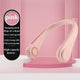2PCS Pink Leafless Hanging Neck Fan - Rechargeable Portable Hands-Free Cooling Fan with 3 Speeds - Mekamart Australia