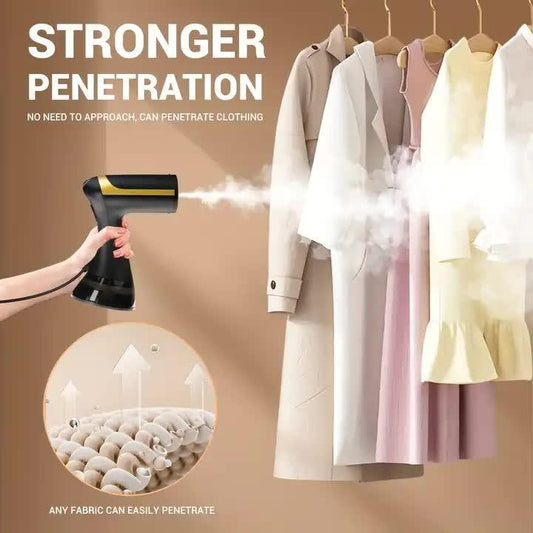 White Handheld Garment Steamer - Portable Mini Steam Iron for Home Use, Wrinkle Remover & Fabric Freshener, Small Travel-Friendly Iron for Clothes, Steam Spray Clothes Steamer - Mekamart Australia