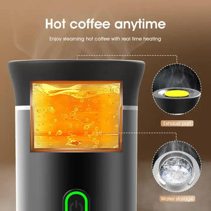 Black Portable Espresso Coffee Machine - Universal 3-in-1 Capsule, Coffee Powder, and Espresso Maker - Mekamart Australia