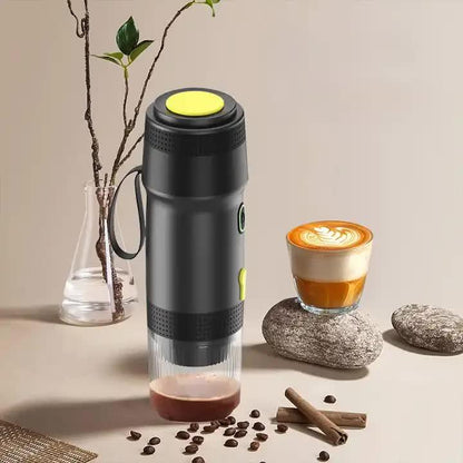 Black Portable Fully Automatic Espresso Coffee Machine - Universal 3-in-1 Capsule, Coffee Powder & Espresso Maker - Mekamart Australia