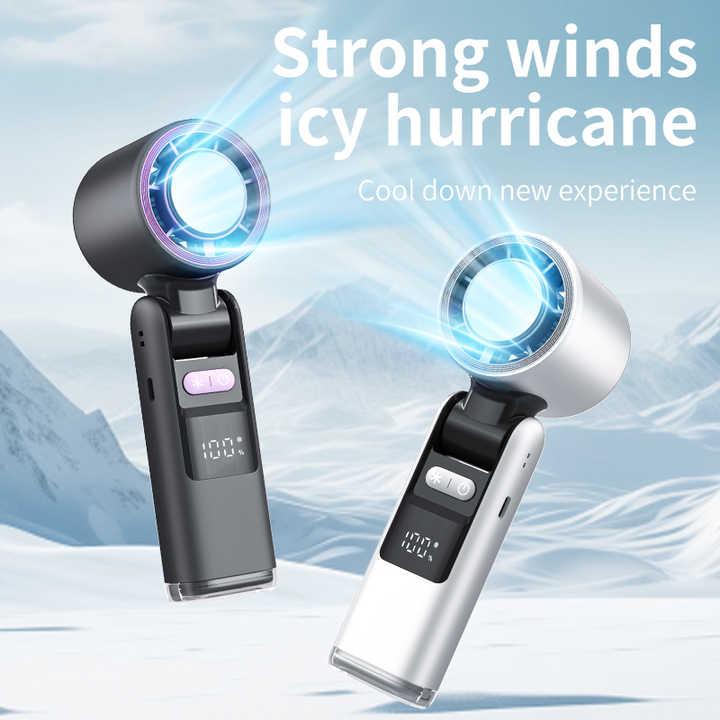 Black Portable Handheld High-Speed Cooling Fan - Perfect for Outdoor Camping - Mekamart Australia