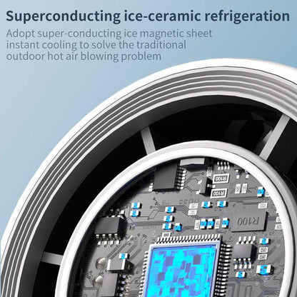 Black Portable Handheld High-Speed Cooling Fan - Perfect for Outdoor Camping - Mekamart Australia