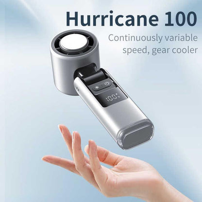 Black Portable Handheld High-Speed Cooling Fan - Perfect for Outdoor Camping - Mekamart Australia