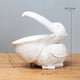 White Pelican Resin Decor Bowl - Unique Key, Candy, and Storage Organizer for Home Decoration - Mekamart Australia