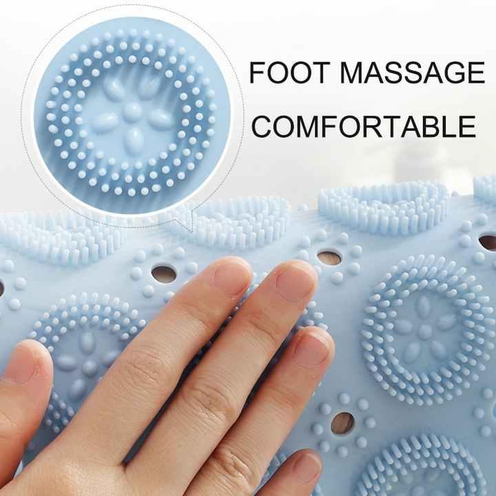 Pink Non-Slip Round Shower Foot Scrubber Mat - Soft Silicone Massage Pad for Foot Cleaning - Mekamart Australia