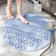 Blue Non-Slip Round Shower Foot Scrubber Mat - Soft Silicone Massage Pad for Foot Cleaning - Mekamart Australia