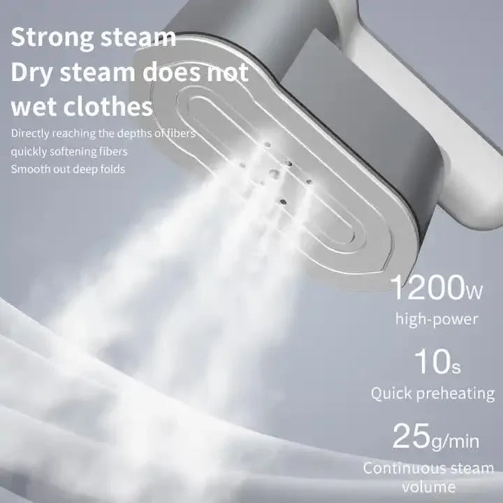 Yellow Portable Handheld Garment Steamer | Mini Steam Iron for Home & Dorm Use | Compact Clothes Steaming Iron - Mekamart Australia