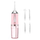 Pink Electric Portable Water Flosser - Smart 4-Head Oral Irrigation Teeth Cleaner, Pulse Cleaning for Home Use - Mekamart Australia