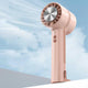 Pink Outdoor Handheld Cooling Fan - Mini Macaron Portable Desk Fan with Carabiner, Ideal for Home, Travel, and Hiking - Mekamart Australia
