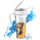 White Portable Juicer - Rechargeable Outdoor Travel Juice Cup with Six Blades, Multifunctional Smoothie Maker - Mekamart Australia