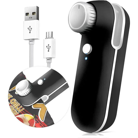 Black Portable Mini Food Vacuum Sealer - Convenient Household Snack Bag Sealing Machine - Mekamart Australia