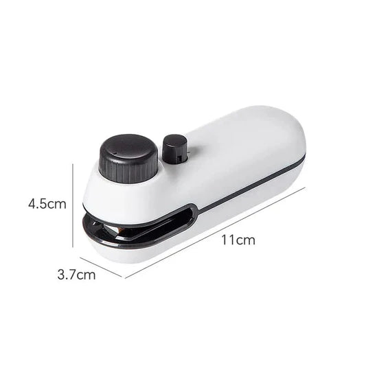 White Portable Mini Food Vacuum Sealer - Convenient Household Snack Bag Sealing Machine - Mekamart Australia