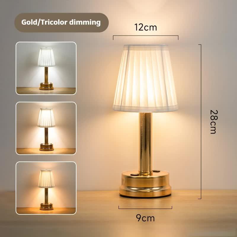 Gold Creative LED Rechargeable Table Lamp | 3 Adjustable Light Modes | Touch Control | USB Charging | Modern Atmosphere Light for Bar, Restaurant, Cafe, and Home Decor - Mekamart Australia