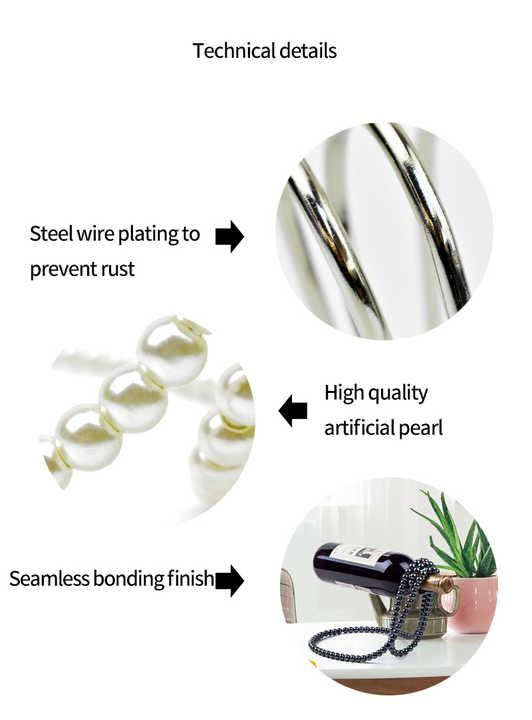 White Modern Floating Pearl Wine Bottle Holder - Elegant Home Decor, Unique Kitchen Accessory for Dining, Bar, and Living Room - Mekamart Australia
