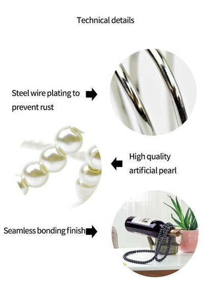 White Modern Floating Pearl Wine Bottle Holder - Elegant Home Decor, Unique Kitchen Accessory for Dining, Bar, and Living Room - Mekamart Australia