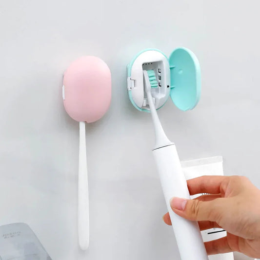 2 Pcs Pink Portable Mini Toothbrush Sanitizer - Compact Travel UV-C Sterilizer for Home and Travel Use - Mekamart Australia