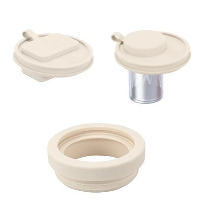 Off White 40oz Silicone Replacement Coffee and Pill Mug Lid - BPA-Free, Leak-Proof, Dishwasher Safe - Mekamart Australia