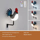 Grey USB Rechargeable Rooster Wall Lamp with Sound, Aromatherapy, and Decorative Design – Creative Nightlight for Bedroom and Corridor - Mekamart Australia