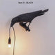 Black Bird Right Wall Lamp Nordic Resin Bird Wall Lamp - Creative Animal Bedside Decorative USB Night Light, Stylish Bird Perched Lamp for Bedroom and Living Room - Mekamart Australia