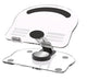 Black Acrylic Foldable Tablet and Phone Stand - 360° Rotation, Anti-Slip Design, Lightweight and Compact