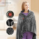 Electric Heated Flannel Blanket - 150x80cm USB-Powered Wearable Heating Shawl (Rechargeable battery not included) - Mekamart Australia