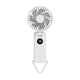 White Portable Handheld Fan with 2000mAh Battery - 3-in-1 Design for Desk, Handheld, and Hanging Use (Model Q3) - Mekamart Australia
