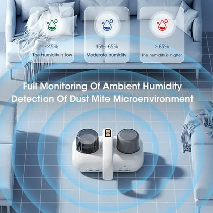 Pink Without humidity display Wireless Dust Mite Vacuum Cleaner with UV Sterilization and 10000Pa Suction - Model HK-518 - Mekamart Australia