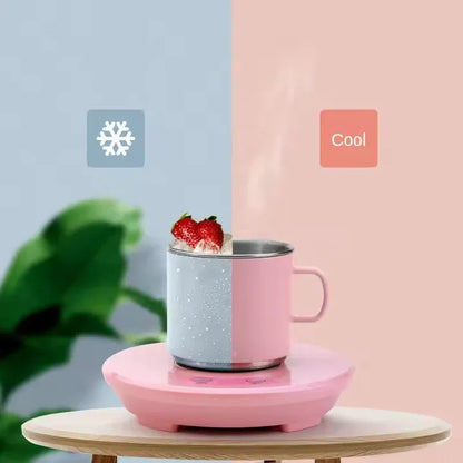 Pink Multifunctional Cooling and Heating Cup with Mug - 10W Rapid Temperature Adjustment - Mekamart Australia