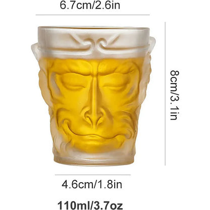 4 PCS Black Myth Wukong Crystal Glass Cup - Frosted with Gold Detailing - Mekamart Australia
